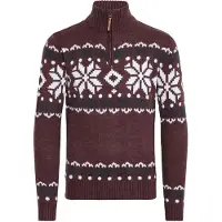 !Solid Trui 'Norwin' navy / wijnrood / wit