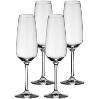 Villeroy & Boch Champagneglas Voice Basic Kristalglas, vaatwasmachinebestendig (set, 4-delig)