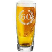 Luxentu Willi Becher Bierglas mit Gravur 60. Jubiläum 0,5 l