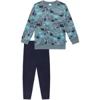 Schiesser Nachtkledij lichtblauw / donkerblauw / grijs
