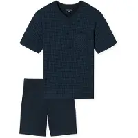 Schiesser Pyjama lang nachtblauw