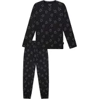 Schiesser Nachtkledij 'Teens Nightwear' zwart / wit