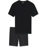 Schiesser Pyjama kort zwart