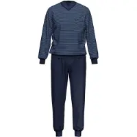 Ammann Schlafanzug Jeans Ringel SA lang V