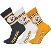 NFL Sokken ' NFL Pittsburgh Steelers Crew ' geel / zwart / wit