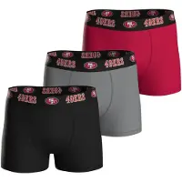 NFL Boxershorts 'NFL San Francisco 49ers' grijs / rood / zwart