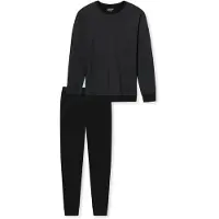 Schiesser Pyjama lang ' Nightwear Serie ' zwart
