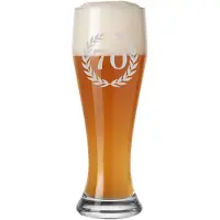Luxentu Weizenbierglas mit Gravur 70. Jubiläum 0,5 l