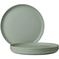 Mepal Plat bord Silueta 260 mm set 4 stuks - Nordic sage - Campingservies - campingborden - buitenservies