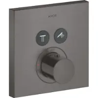Hansgrohe ShowerSelect - Thermostaat afbouwdeel voor 2 functies, geborsteld zwart chroom 36715340
