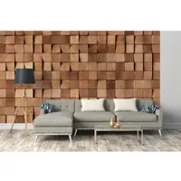A.S. Création Fotobehang houten structuur in beige bruin