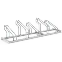 WSM Fietsenrek , 1-zijdig, voor banden tot B 55 mm, B 1750 x D 1850 x H 500 mm, staal thermisch verzinkt, 5 parkeerplekken, ongemonteerd
