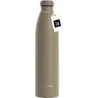 LARS NYSØM Ren Roestvrijstalen drinkfles 1000ml - BPA-vrije geïsoleerde waterfles - voorSport, Fiets, Volwassene, Kids (Taupe Brown)