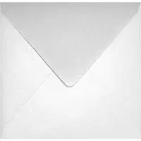 Netuno Metallic (parelmoer) witte enveloppen vierkant K4-153 - 153 x 153 mm - 25 stuks - NK natgelijmde - 120 gram - Aster Metallic -