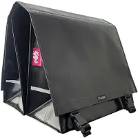 Clarijs fietstas dubbel L PVC 40L met uitsparing zwart