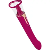 EIS , vibrator, G-spot vibrator, dubbele vibrator met zuigfunctie, 26,7 cm, dubbelzijdig bruikbaar, waterdicht, oplaadbaar