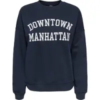 JDY Sweatshirt 'JDYMESA' nachtblauw / wit