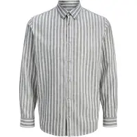 Jack & Jones Overhemd 'JJESummer' taupe / wit