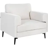 Beliani LOUSTO - Fauteuil - Lichtbeige - Polyester
