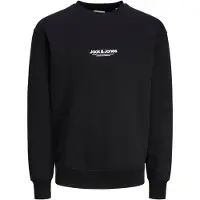 Jack & Jones Sweatshirt 'JWHVESTERBRO' zwart / wit