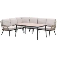 Garden Impressions Loungeset Allasio - Aluminium - Desert Sand - Hoekset -