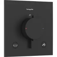 Hansgrohe Ecostat Comfort E - Inbouwthermostaat - Ecostat thermostaat - Zekerheidscombinatie EN1717 - 2 functies - Mat Zwart