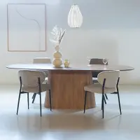 Giga Meubel Eettafel Stijn Bruin Deens Ovaal 280cm