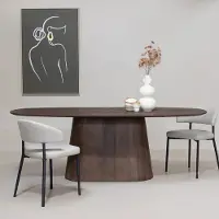 Giga Meubel Eettafel Stijn Walnoot Deens Ovaal 200cm
