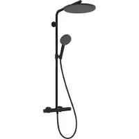 Hansgrohe Raindance Alive S Puro - Showerpipe - Ecostat thermostaat - 300mm maat - 1 straalfunctie - Mat Zwart