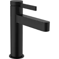Hansgrohe Finoris - Wastafelmengkraan - Ééngreeps bediening - CoolStart energiebesparend - Met trekwaste - 110mm - Mat Zwart