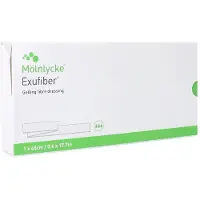 Mesoft Mölnlycke Exufiber Gelvormend Vezelverband 1x45cm 5 St Compressen