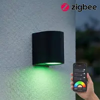LedLoket SMART LED Wandlamp | Zigbee | Sacramento | Incl. lichtbron | HUE Compatible| Zwart
