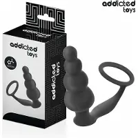 Addicted toys TOYS - ANALE PLUG MET RING SILICONEN MODEL 5 | BUTTPLUG MET COCKRING | SEX TOYS VOOR KOPPELS | SEX TOYS VOOR MANNEN