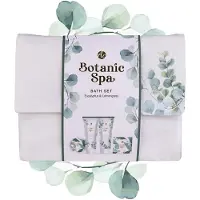 Accentra botanic spa bath set - eucalyptus en lemongrass - vegan verzorgingsset - douchegel, handcreme, bodybutter en zeep - cadeauset in toilettas