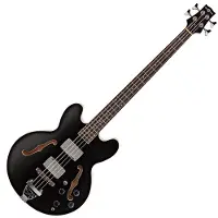 Gear4Music San Francisco Semi Acoustic Bass by Black