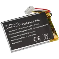 AccuCell Accu geschikt voor JBL Go 3, Li-Polymeer, 3,7V, 800mAh, 3,0Wh