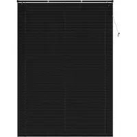 vidaXL Venetiaanse jaloezie Zwart 213 x 160 cm 25 mm PVC