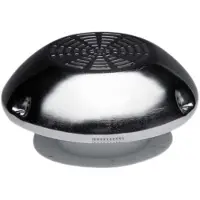 PLASTIMO Stainless Steel Ventilator With Cover Zwart 197 x 57 mm