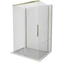 Mexen Rox-3S 3-zijdige schuifdouchecabine 90 x 75 , transparant, goud - 8C2-090-075-50-00-3S