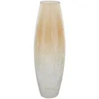 Atmosphera Alexis Transparante Vaas met Gouden Craquelé - Glas - Hoge Bloemenvaas 40 cm - D. 13 cm - Decoratieve Vaas