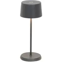 Zafferano OLIVIA PRO MICRO LED tafellamp Donkergrijs oplaadbaar en dimbaar