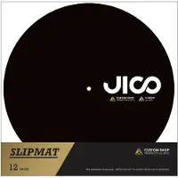 Jico 12" Logo Slipmat Black - Slipmat voor platenspeler