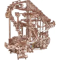 DESTOCK - Modelbouw 3D houten puzzel 'Spiral marble run' (Spiraal knikkerbaan) - 558 stuks - Geen lijm noch verf nodig!