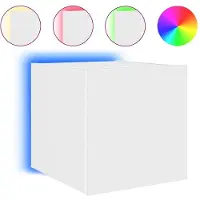 vidaXL Tv-wandmeubel met LED-verlichting 30,5x35x30 cm wit