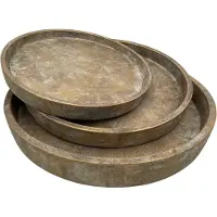 Brynxz Set van 3 Jewel Vintage schalen – Basic Antiek Brons/Goud - Aardewerk - D.39-34-29 H.4