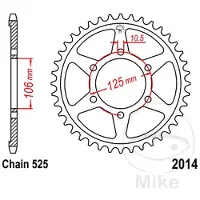 JT Sprockets 525 Jtr2014.47 Achtertandwiel