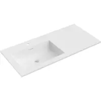Mexen Otis ingebouwde wastafel links 101 x 46,5 cm, wit mat - 25181001L