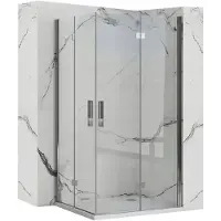 REA Molier Double - Douchecabine - Chroom - 100X100 Vierkant - 100X100X190Cm