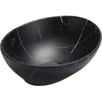 Mexen Elza opbouwwasbak 40 x 33 cm, zwarte steen - 21014099