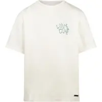 No Way Monday T-shirt met backprint ecru Meisjes Katoen Ronde hals Backprint - maat 116